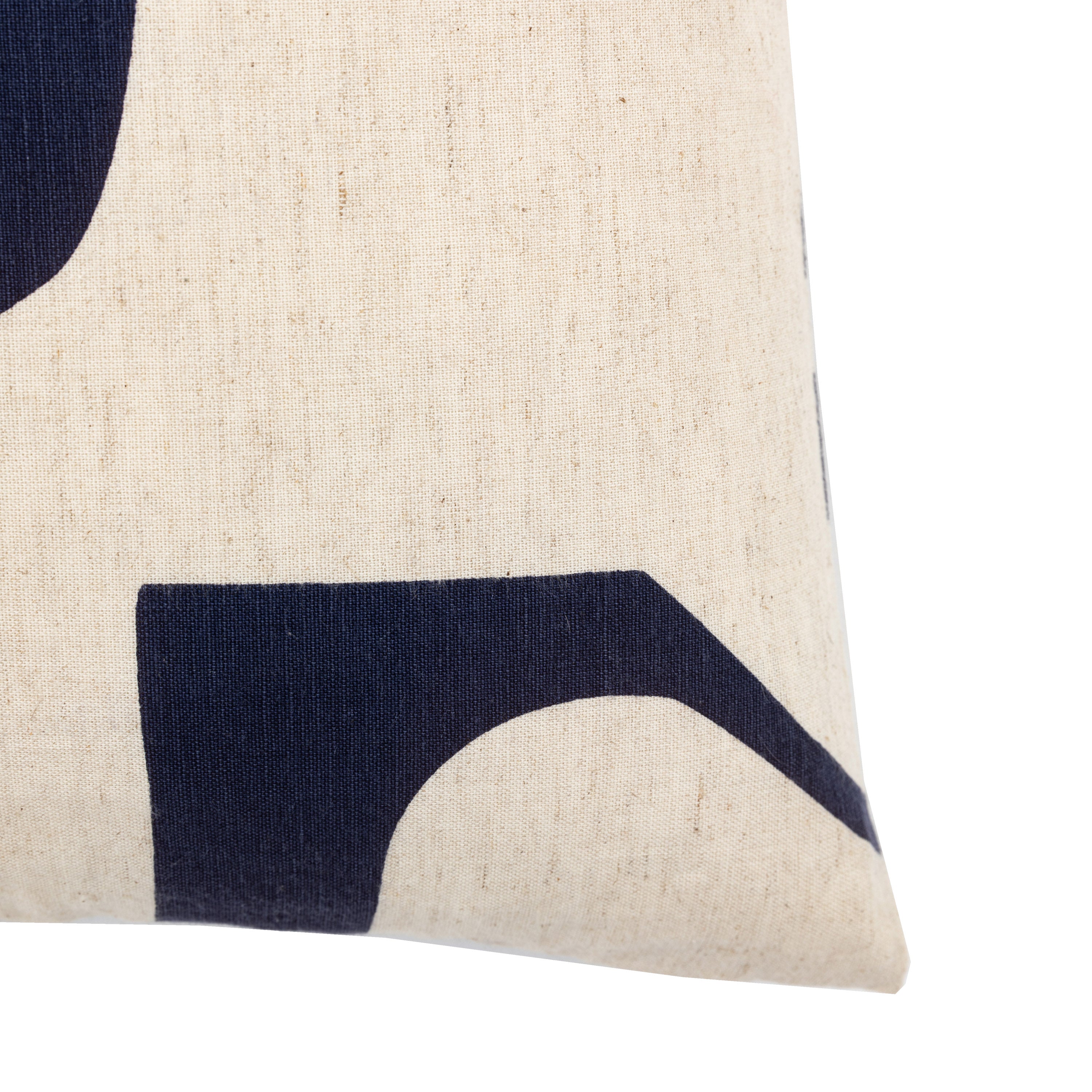 Ardala Ink Blue Graphic Square Cushion